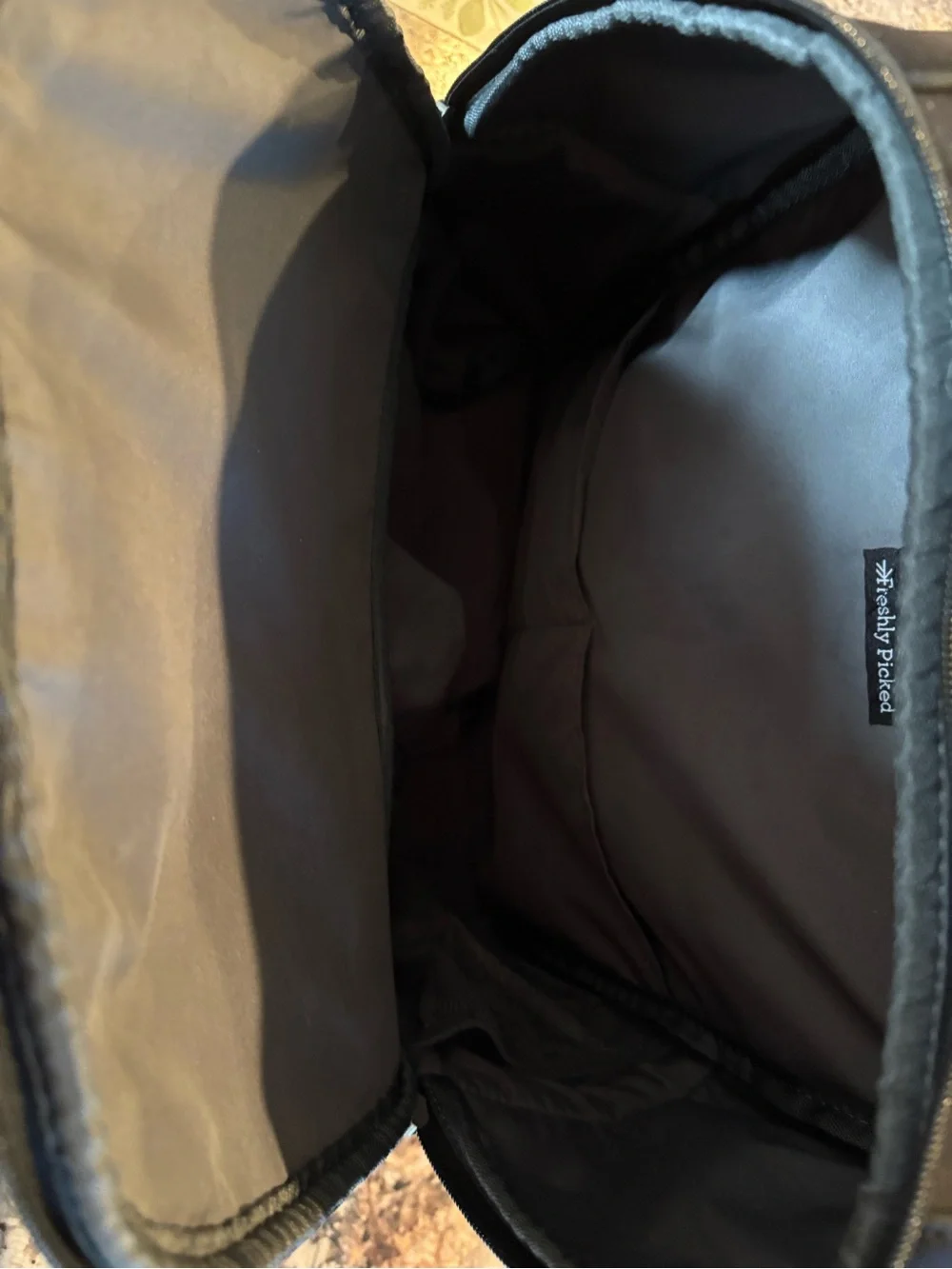 Freshly Picked  Two-Tone Brown and Black Diaper Bag Backpack